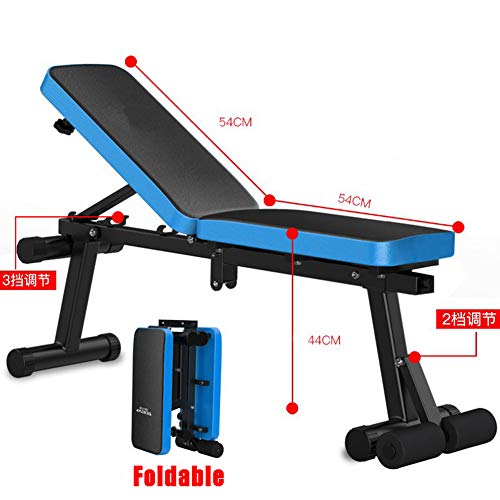 Ccsu Adjustable Fitness Bench,Fitness Equipment,Multifunctional Bench Press For Full Body Workout,Professional Foldable Exercise Bench Blue #TOP2