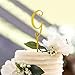 Topper per torta con monogramma, decorazione rustica per torta nuziale, decorazione per torta nuziale, corona e lettere dorate, decorazione per torta per matrimonio, festa della mamma, festa del papà