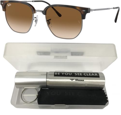 Ray-Ban RB4416 Sunglasses Bundle: RB 4416 NEW CLUBMASTER 710/51 New Clubmaster Havana On Gunme and Eyewear Cleaning Kit2