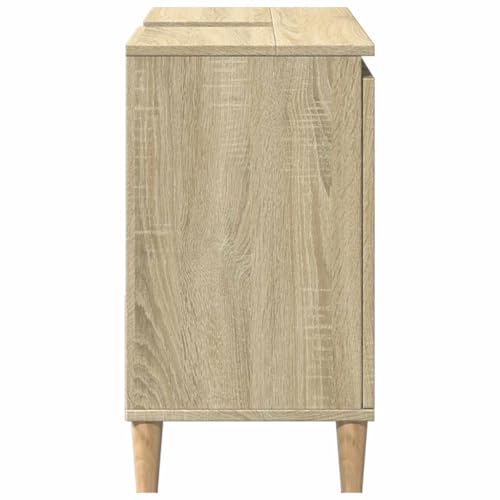 Mueble de baño de madera maciza y acabados robustos 6