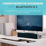 CREATIVE Stage SE Under-Monitor Soundbar mit USB Digital Audio und Bluetooth 5.3, Clear Dialog und Surround by Sound Blaster, Stromversorgung über Adapter – Bild 3