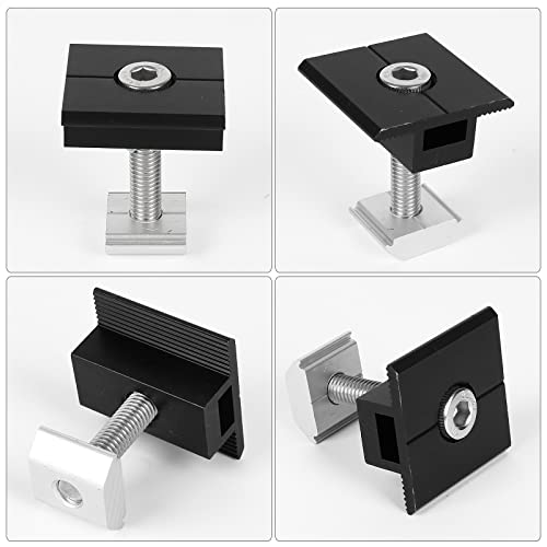 Copgge 12 Pack Solar Panel Middle Clamp Aluminium 30mm PV Solar Roof Mounting Brackets Solar Panel Bracket Solar Mid Clamp Solar Panel Mounting Hardware Kit PV Mounting System(30mm Pack of 12 Black) by Copgge - Image 7
