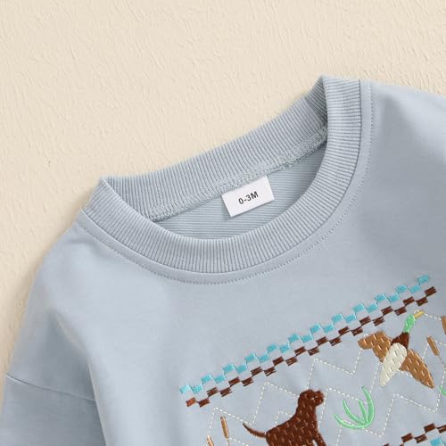 Chloefairy Duck Hunting Baby Clothes Baby Boy Mallard Duck Sweatshirt Bubble Romper Long Sleeve Bodysuit Fall Outfit4