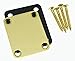 KAISH Electric Guitar Neckplate Metal Neck Plate For Stratocaster/Strat Gold