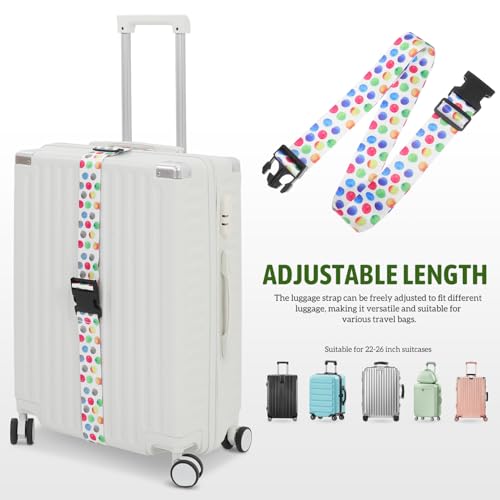 Image of Luggage Straps for Suitcases:Polyester Travel Belt for Connecting Bags and Suitcases, Unique Identifiers Multi-Color Travel Accessory
