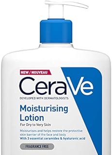 CeraVe Moisturising Lotion, 1 Litre, with Hyaluronic Acid and 3 Essential Ceramides (Daily Face & Body Moisturiser) for Dry to Very Dry Skin