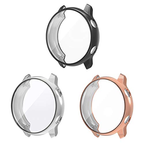 3 Pack Compatible Samsung Galaxy Watch Active Screen Protector Case Cover,YiJYi Ultra Slim Soft Full Coverage Bumper[Sractch-Proof] Protection for Samsung Galaxy Watch Active 40mm