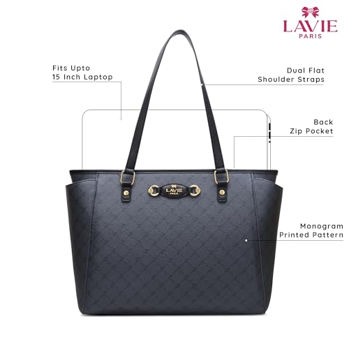 Image of LAVIE PARIS Women's Adele 15 Inch Laptop Tote Handbag | Tote Bag for Work | Ladies Purse | Stylish Shoulder Bag | Gift for Women