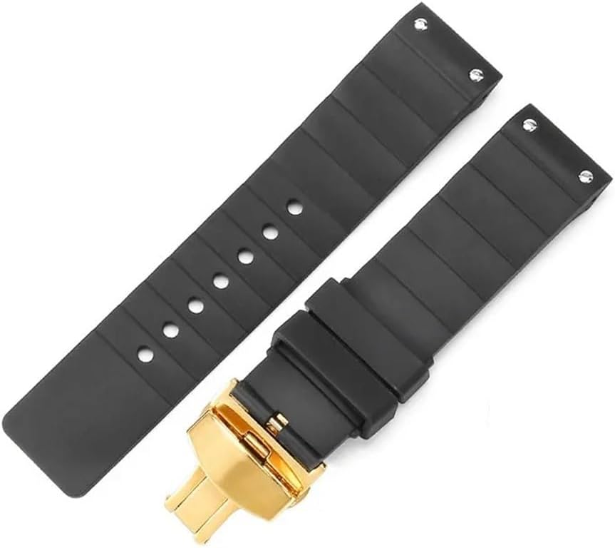 Rubber Watch Strap Fit For Cartier Men's Women's Silicone Watchband 23mm