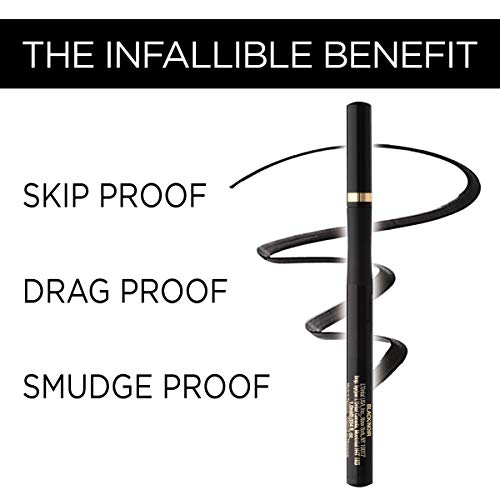 L'Oreal Paris Cosmetics L'Oreal Paris Makeup Infallible Super Slim Long-Lasting Liquid Eyeliner, Ultra-Fine Felt Tip, Quick Drying Formula, Glides on Smoothly, Brown, 0.03 fl oz., 1 Count