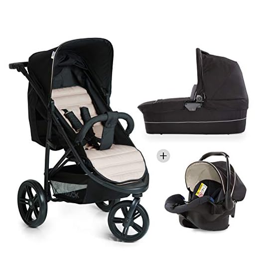 Hauck Rapid 3 Plus Trio Set Modulär Resesystem, Svart, Beige, Upp till 25 kg