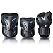 JBM international JBM Presents Special Multi Sport Protective Gear Knee Pads and Elbow Pads with Wrist Guards for Cycling, Skateboard, Scooter, Bmx, Bike (Blue and Dark, Adult)