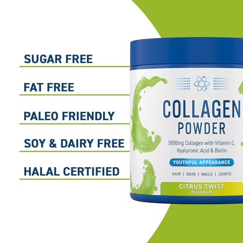 Applied Nutrition Collagen Powder - Citrus Twist Flavour - 5000mg Hydrolysed Bovine Flavoured Collagen Peptides with Vitamin C, Hyaluronic Acid & Biotin (165g - 30 Servings) - Image 4
