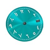 Saharuse Esfera de Reloj Luminosa Verde 29mm, Compatible con Piezas esferas Movimiento NH35 NH36, 1 ud(Coffee)