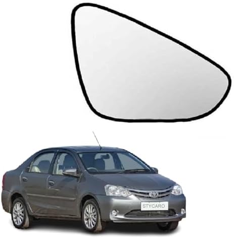 STYCARO-orvm Side View Mirror Glass compatible with Toyota Etios/Etios ...