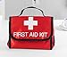 PAXLAMB First Aid Bag First Aid Kit Empty Medical Storage Bag Red Trauma Bag for Emergency First Aid Kits Car Workshop Cycling Outdoors (Red Folding)