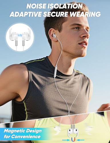 TOPAUX USB Type C Headphone 5FT Wired Earbuds Anti-Loose Wingtip - image 3