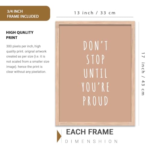 Image of kotart Motivational Quote - Painting for Living Room Bedroom Office Wall hanging frames | wall Paintings with Frame for Home Decoration Set of 6 (13x17, A) Pack of 6