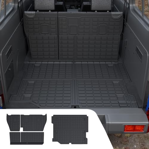 Dattumar Cargo Mat Compatible with 2018-2025 Jeep Wrangler JL 4x4 4-Door Trunk Mat Cargo Liner All Weather Back Seat Cover 2024 Wrangler JL 4x4 Accessories (2018-2025 JL,Trunk Mat+Backrest Mats) by Dattumar - Used condition - US$72.66