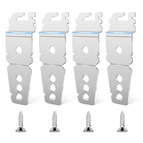 Undercounter Dishwasher Mounting Bracket Clips - Compatible with Whirlpool Kenmore KitchenAid Maytag Dishwasher, Upper Mounting Bracket Kit with Screws Replace 8269145 WP8269145 WP8269145VP - 4 Pack