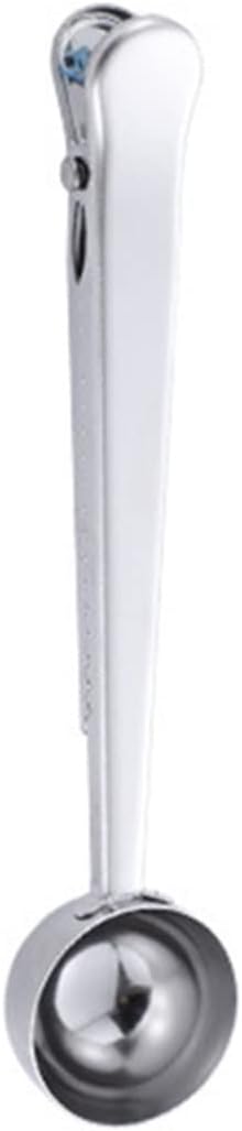 Coffee Scoops Coffee Scoop Clip 2-in-1 Stainless Steel Measuring Spoon Sealing Clips Long Handle Bag Kitchen Accessories