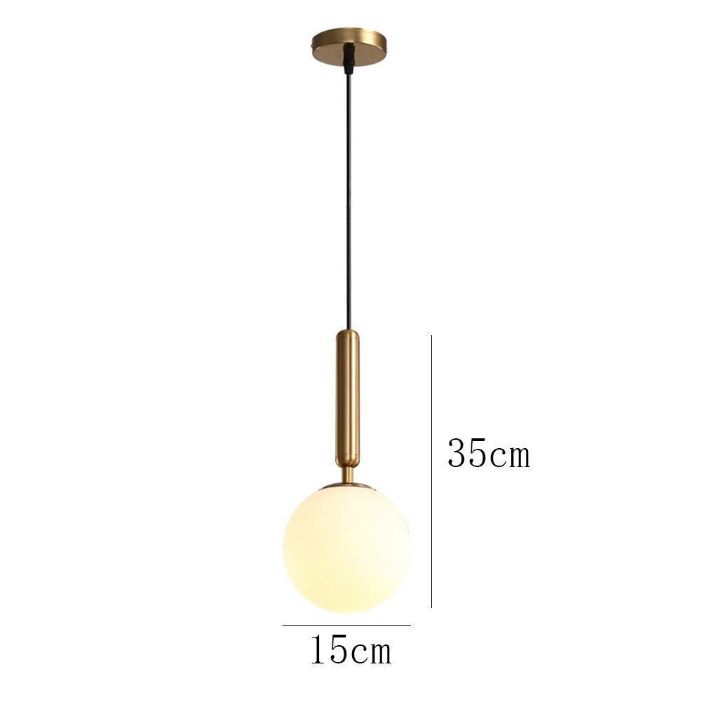 １-luces Latón Industrial Durante La Luz Moderno Esférico Vidrio Luz Colgante Para Cocina Comedor Isla Granja Entrada Fogón Mesa Pasillo-Cobre 1 final