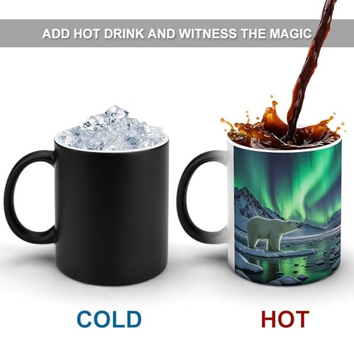Taza de cerámica sensible al calor 11 oz color cambiante miniatura 4
