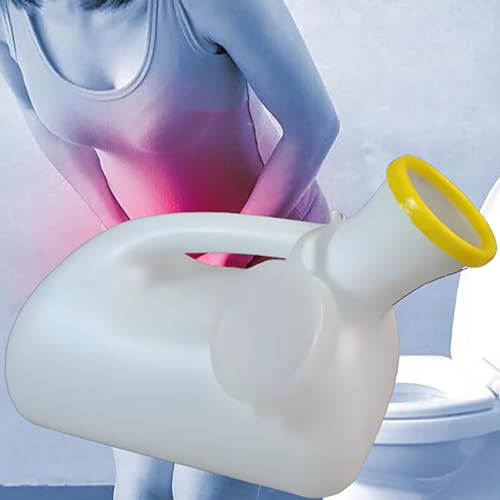 HAILM Pistolet Urinoir pour Homme Anti-Déversement, Urinoir Homme Portable De 2000 Ml/66 Oz, Urinal Homme pour Personnes Âgées, Incontinence, Conduite Automobile, Diamètre du Bec 6,5 cm,Blanc, 200PCS