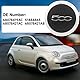 Mittlerer Radnabendeckel, Hitzebeständiger Radnaben-Mitteldeckel mit Chrom Verkleidung 68078419AC Auto Mittel Radkappen Ersatz für FIAT 500 (Chrom 500, Grauer Umrandung)