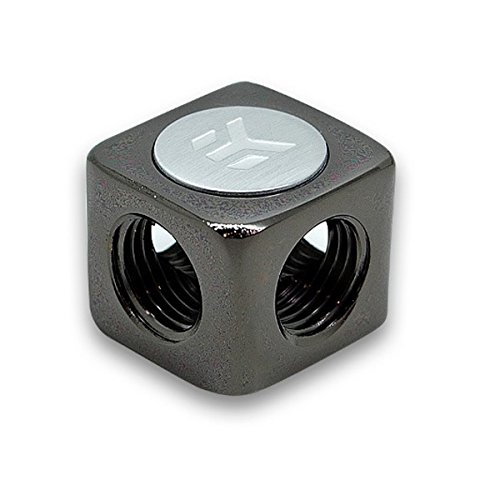 EK Water Blocks EK-AF X-Splitter 4F G1/4 Negro, Níquel - Accesorio de refrigeración (24 mm, 24 mm, 21 mm)