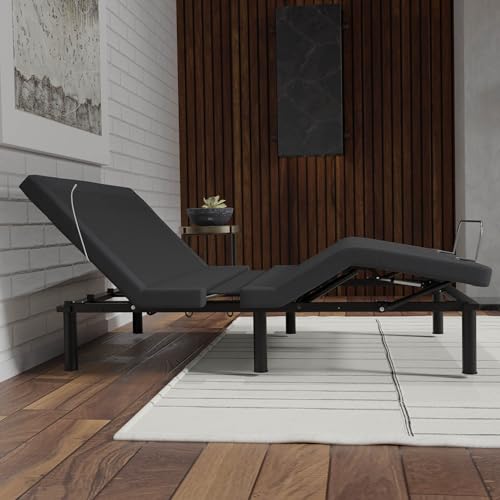 Image of Blissful Nights e6 Wall Glide Adjustable Bed Frame with Voice Control, Massage, USB, Nightlight, Anti-Snore, Zero Gravity, Wireless Remote and No Tools Assembly (Twin XL)
