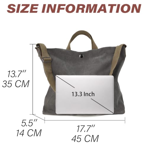 Image of Women Canvas Tote Bag Travel Shoulder Bag Large Capacity Crossbody Top Handle Fashion Handbags