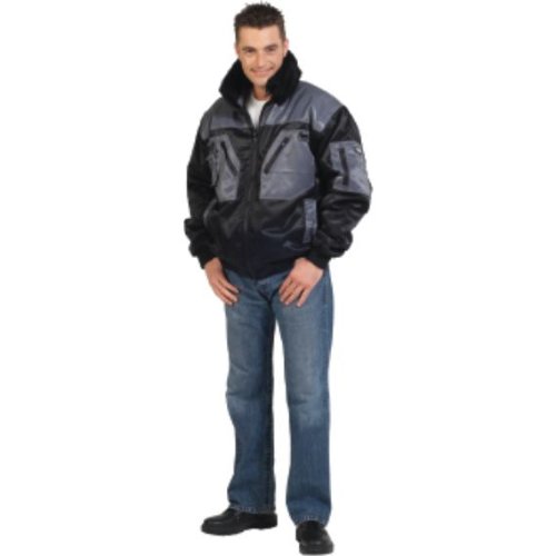 Preisvergleich Produktbild Pilotenjacke Größe L schwarz / grau 4in1 Beaver-Nylon