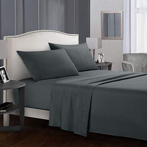 Drap plat et drap-housse de qualité supérieure pour lit King Size - 4