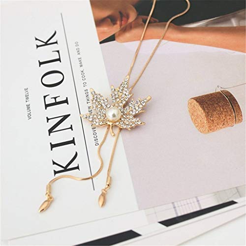Preisvergleich Produktbild Damen Halskette,XshuaiRTE Kristallperlen Anhänger Quaste Halskette Schmuck Quaste Lange Pullover Halsketten Ketten FüR Damen Kette Mit Herz AnhäNger Halskette Damenschmuck Ketten Fashion Schmuck