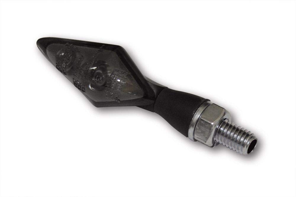 Highsider 203-284 LED-Blinker/Positionsleuchte PEN HEAD DOUBLE, schwarzes Metallgehäuse, getöntes Glas, Paar, E-geprüft.