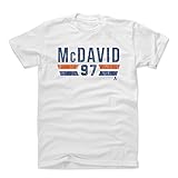 500 LEVEL Connor McDavid Shirt - Connor McDavid Font B (White, X-Large)