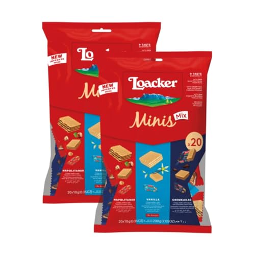 Loacker Classic Minis Mix Wafers 200g Promo Pack of 2