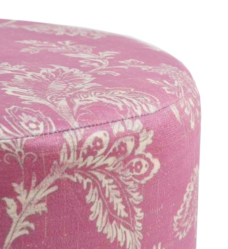Image of NACIA Versatile Ottoman Stool with Storage - Stylish Pouffe for Footrest, Seating & Decor - Durable and Lightweight Design for Living Room & Bedroom, 18 Inch, Pink Dmsk