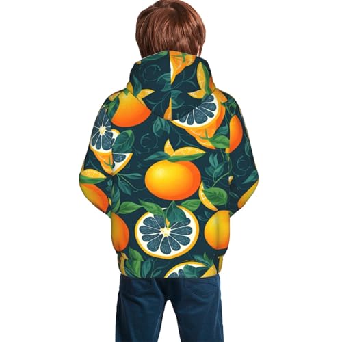 Fresh Orange Kid Hoodies Boys Sweatshirts Girls Pullover with Pocket4