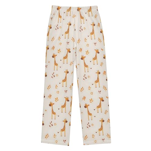 Little Giraffe Cute Prints Pajama Pants Lounge Sleep Pants Elastic Waist Long Pajama Bottoms with Pockets for 6-14 Years