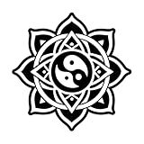 Stickers gravés Icône du symbole de guérison du sac en style plein 42x42.3cm Culture du tatouage Noir