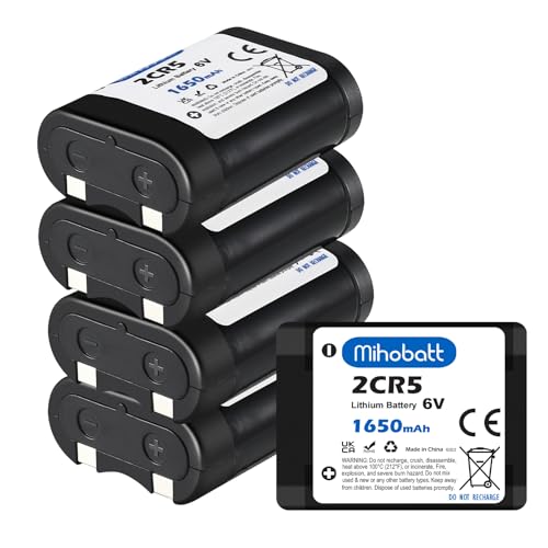 Mihobatt 5-Pack 2CR5 Battery 6V 1650mAh Lithium Replacement