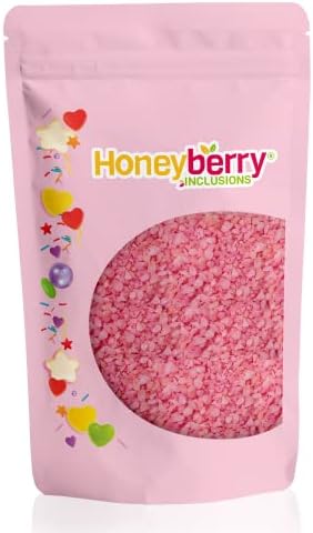 Pink Popping Candy 1kg - Cocoa Butter Coated Unflavoured Natural Pink Coloured Popping Candy for Baking Cake Decoration
