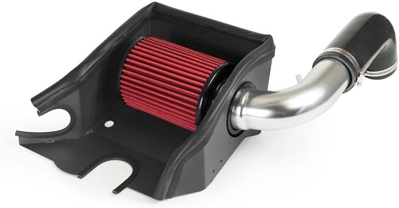 Cold Air Intake Airflow Induction Kit System with Heat Shield Kit + Filter Combo Compatible for 2013-2021 A3 / Golf/Passat EA211 Engine only (Red)