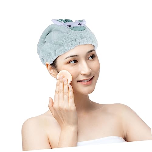 POPETPOP Touca De Cabelo Seca 2 Peças Touca De Banho Enrolada Chapéu De Banho Absorvente Facial Toal