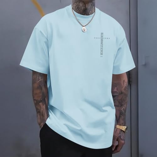 Image of Christian Shirts for Men Vintage Religious Cross Bible Verse T-Shirt Jesus Faith Tshirt Inspirational Graphic Tees