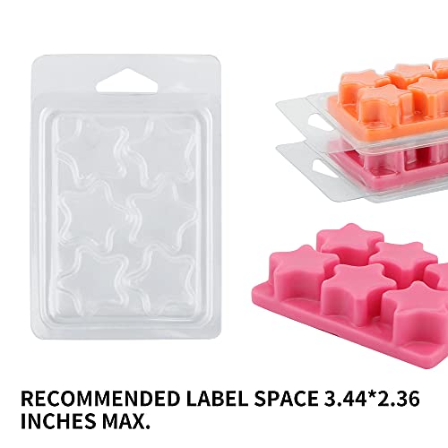 Eupnhy Wax Melt Containers-6 Cavity Clear Empty Plastic Wax Melt Molds-25 Packs Pentacle Shape Clamshells For Tarts Wax Melts. #TOP3
