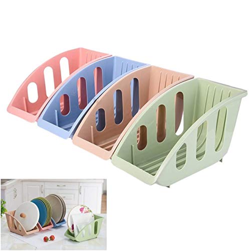 GOSTIN Lot de 4 égouttoir à vaisselle en plastique pour cuisine, assiettes, couvercles de casseroles, égouttoir, organiseur, égouttoir pour armoire de cuisine Cover