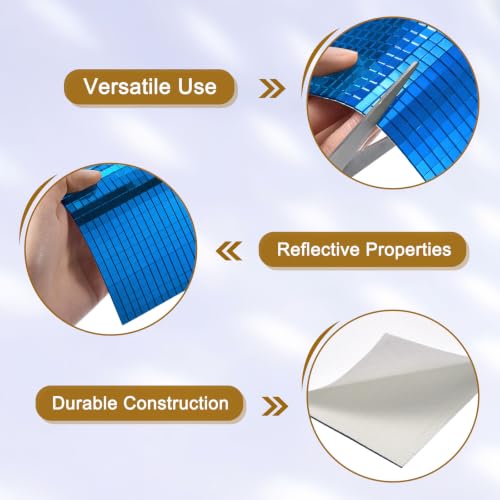 Azulejos de mosaico de espejo autoadhesivos de 5x5mm para reparar bolas de discoteca 4